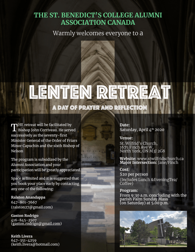 Lenten Retreat 2020 Poster